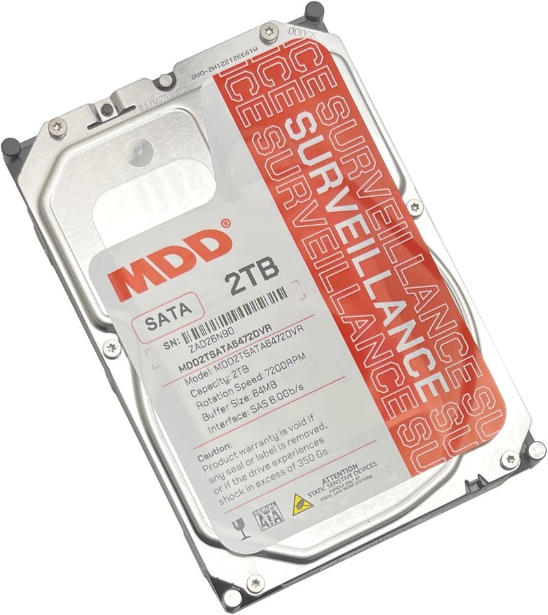 MDD MAXDIGITALDATA MDD 2TB 64MB Cache 7200RPM SATA 6.0Gb/s 3.5inch Internal Surveillence Hard Drive - MDD2TSATA6472DVR - Image 2